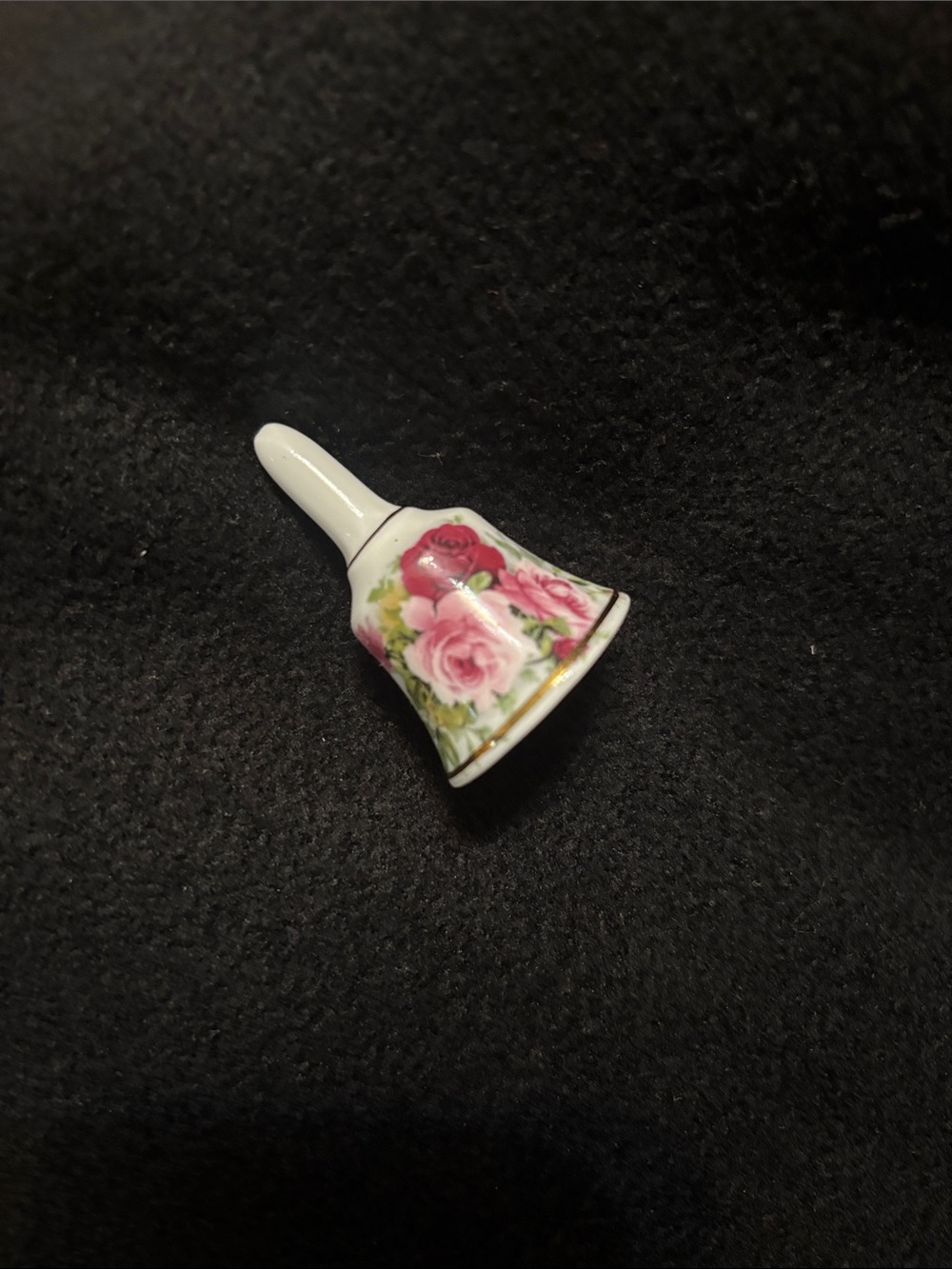 Vintage Porcelain Table Bell Hand-Painted Bone China Collectible Made in England